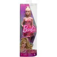 Barbie Fashionistas - Jurk met roze, rode en paarse bloemen - Barbiepop