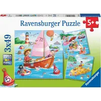 Ravensburger puzzel Watervoertuigen - Legpuzzel - 3x49 stukjes