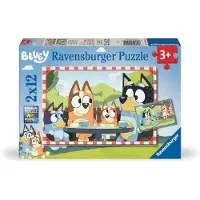 Ravensburger puzzel Bluey 2x12 stukjes Karton Puzzel