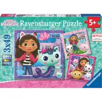 Ravensburger puzzel Gabby's Dollhouse - Legpuzzel - 3x49 stukjes