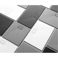 Xenz Plane 120x90 douchevloer incl afvoer en cover mat zwart