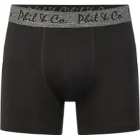 Phil&Co. Boxershorts grijs / zwart