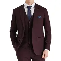 Paul Andrew Heren wijnpakblazer Prince of Wales formeel blazer