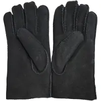 Infinity Leather Heren zwarte luxe schapenvacht suède leren handschoenen