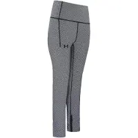 Under Armour HeatGear Stretch Waist Grey Womens Geo Ankle Legging 1371114 001