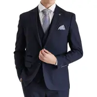 Paul Andrew Marineblauwe herenblazer Prince of Wales formele blazer