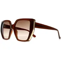 GUESS GF6178 45B glanzende lichtbruine zonnebril met kleurverloop
