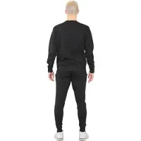 MYT Heren trainingspak met ronde hals en geborduurd logo in zwart