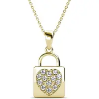 MYC Paris Lock Hart Hangers - Roségoud en Kristal
