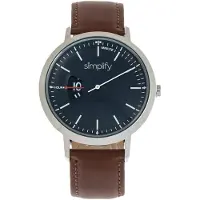 Simplify Vereenvoudig het 6500 horloge met leren band
