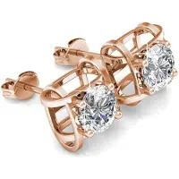 MYC Paris Roxy Oorbellen - Roségoud en Kristal