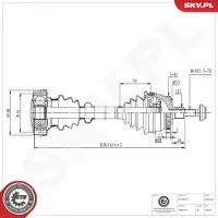ESEN SKV 40SKV303 Aandrijfas