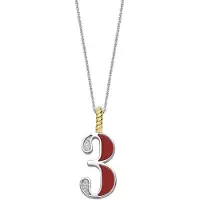 Ti sento Dames Hanger - 925 zilver - Cijfer 3 - Rood - 6841CR_3
