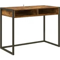 vidaXL Bureau Rook Eik Bewerkt hout 100 x 50 x 75 cm