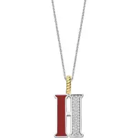 Ti sento Dames Hanger - 925 zilver - Letter H - Rood - 6840CR_H
