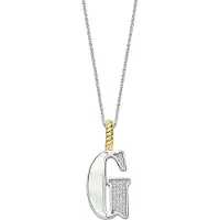 Ti sento Dames Hanger - 925 zilver - Letter G - Parelmoer - 6840MW_G