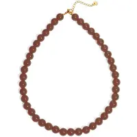 Yehwang - Ketting met kralen - Kralen ketting - Bruin - Dames ketting - Kerst sieraden - Kerst cadeau - Sinterklaas