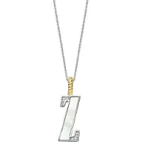 Ti sento Dames Hanger - 925 zilver - Letter Z - Parelmoer - 6840MW_Z