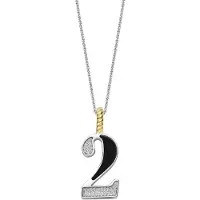 Ti sento Dames Hanger - 925 zilver - Cijfer 2 - Zwart - 6841BL_2