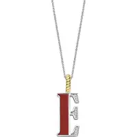 Ti sento Dames Hanger - 925 zilver - Letter E - Rood - 6840CR_E
