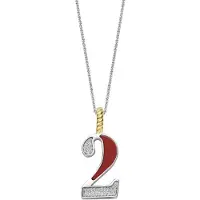 Ti sento Dames Hanger - 925 zilver - Cijfer 2 - Rood - 6841CR_2