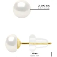 ATELIERS SAINT GERMAIN Oorbellen Echte Gekweekte Zoetwater Parels Knop 5-6 mm