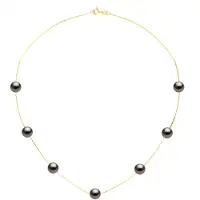ATELIERS SAINT GERMAIN Ketting Echte 7 Echte Gecultiveerde Tahiti Parels DOOR Ronde 7-8 mm