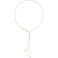 ATELIERS SAINT GERMAIN Halsketting Knoop van Echte Gecultiveerde Zoetwaterparels Rijstkorrel 5 mm en Barok 11 mm