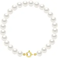ATELIERS SAINT GERMAIN Gouden Armband - Rij van Echte Zoetwaterparels Semi Rond 6-7 mm