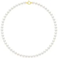 ATELIERS SAINT GERMAIN Halsketting Rij Prinses van Echte Cultured Zoetwaterparels Rond 6-7 mm