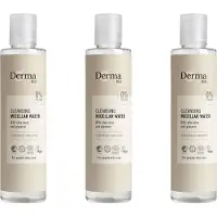 Derma Eco Make-up Remover - Micellair Reinigingswater - Olievrij - met Aloe Vera en Glycerine - Parfumvrij - Hypoallergeen - 3 x 200 ml