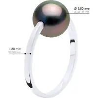 ATELIERS SAINT GERMAIN Ring - Wit Goud - Echte Gecultiveerde Tahiti Parels Rond 8-9 mm