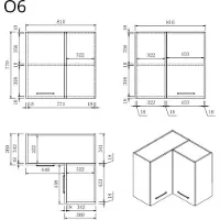 Wasophoogte Keukenkast – module o6 – pure wit
