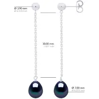 ATELIERS SAINT GERMAIN Oorbellen Echte Gecultiveerde Zoetwater Parel Pear 7-8 mm