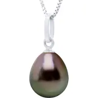 ATELIERS SAINT GERMAIN Articulaire hanger Wit Goud 750 en Echte GeCultiveerde Tahiti Parel peren 8-9 mm