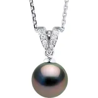ATELIERS SAINT GERMAIN Halsketting Prestige Sieraden - Echte Gecultiveerde Tahiti Parel Rond 9-10 mm