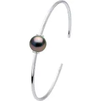 ATELIERS SAINT GERMAIN Armband - Zilver 925 - Echte Cultiveerde Tahiti Parel Ronde 9-10 mm