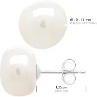 ATELIERS SAINT GERMAIN Oorbellen van Zilver 925 en Echte Gecultiveerde Zoetwaterparels Barok 12-13 mm