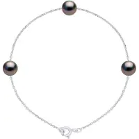 ATELIERS SAINT GERMAIN Armband TRIO - 3 Echte Gecultiveerde Tahiti Parels DOOR Ronde 7-8 mm