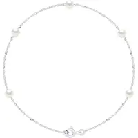 ATELIERS SAINT GERMAIN Armband - 5 Echte Gecultiveerde Zoetwaterperlen Rond 4-5 mm