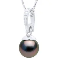 ATELIERS SAINT GERMAIN Beaded Hangertje Openbaar Wit Goud en Echte Gecultiveerde Tahiti Parel Rond 10-11 mm
