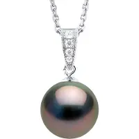 ATELIERS SAINT GERMAIN Halsketting Prestige Sieraden - Echte Gekweekte Tahiti Parel Rond 10-11 mm