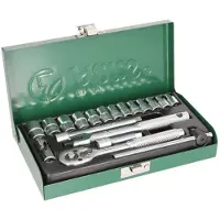 Hans Dopsleutelset 1/4 inch 6-kant 19 Stuk (4 mm - 14 mm)