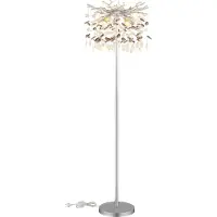 Globo Vloerlamp Queena Zilvergrijs Ø 46cm