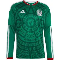Adidas Tricot 'Mexico 26 Home Long Sleeve' groen / donkergroen / rood / wit