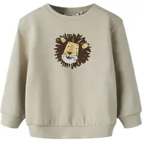Name it Sweatshirt 'NMMSAKU' bruin / lichtgeel / zilvergrijs / wit