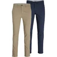 Jack & Jones Chino 'Macro Dave' beige / donkerblauw