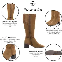 Tamaris Hoge laarzen bruin Suede Maat 39