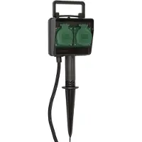 Brennenstuhl 1154430 Tuinstekkerdoos 2-voudig Zwart, Groen