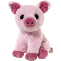 Heunec Pluche biggen/varkens knuffeltje 14 cm - Knuffel boederijdieren